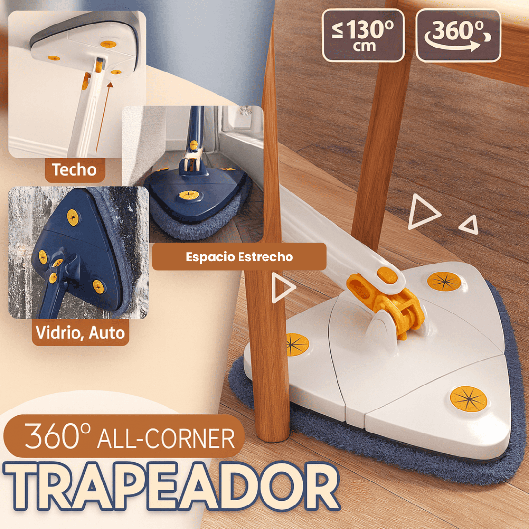 Trapeador triangular extensible 360